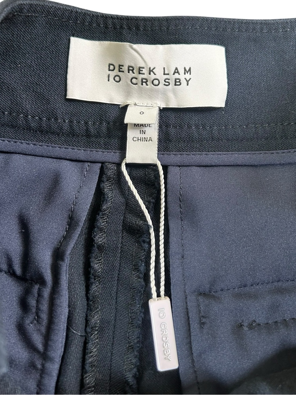 DEREK LAM 10 Crosby Robertson Sailor Shorts Navy Gold Button High Rise Sz 0 - Picture 4 of 11